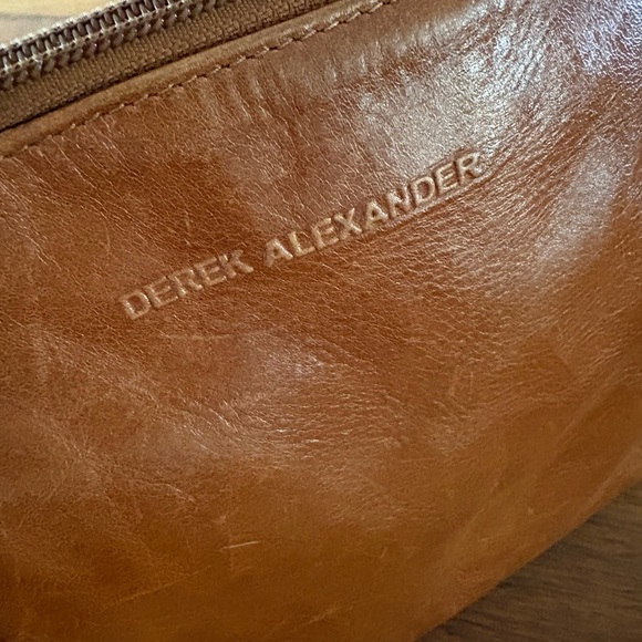 Derek Alexander Women's Tan Cognac Leather Satchel Purse - Picture 2 of 7
